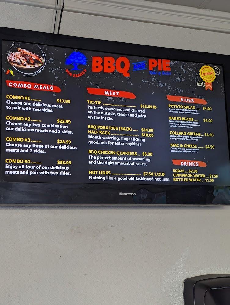 Our Family BBQ and Pies Menu image 1